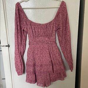 Altar'd State XS Long Sleeve‎ Lainey Double Layered Romper